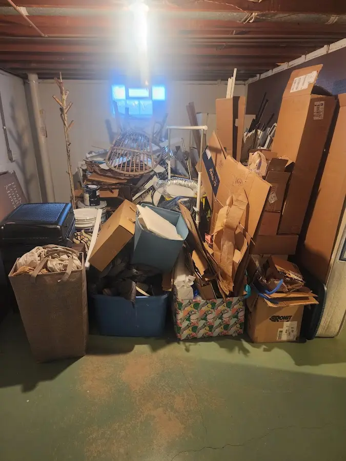 Roll-off dumpster container at job site for Cleanout Dumpster Rental in Desert Aire